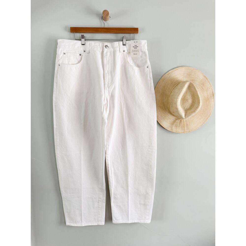 Madewell | NWT Balloon Jean in Tile White | Sz 33 - Picture 2 of 8